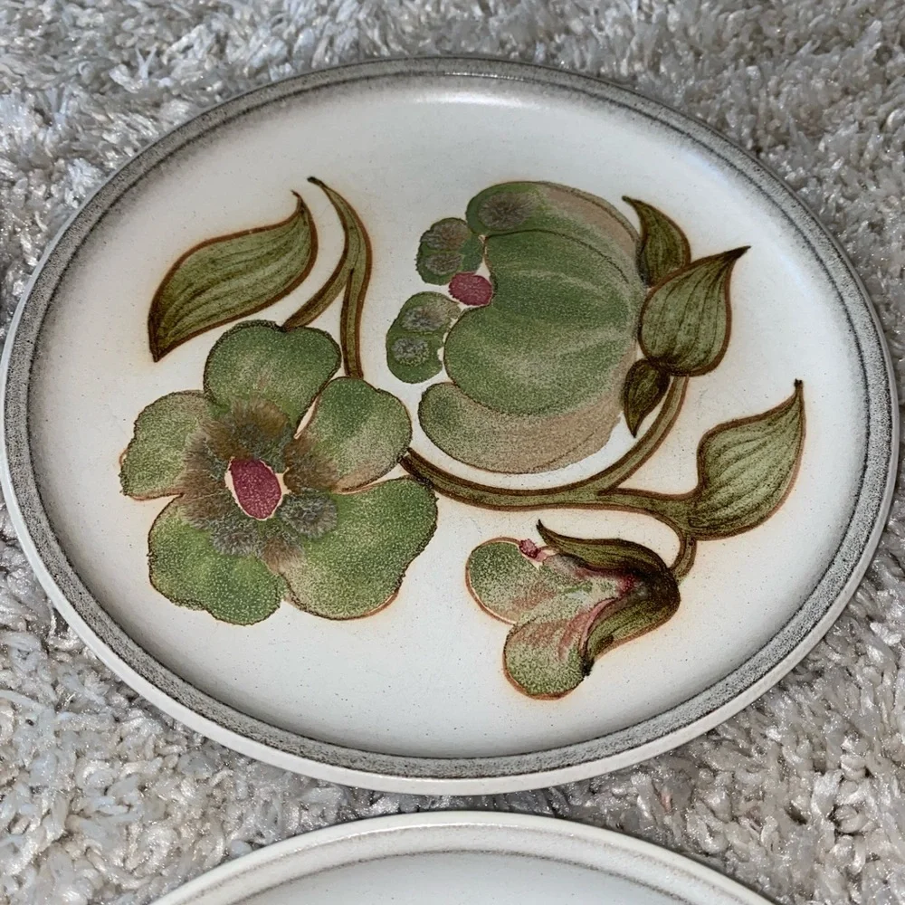 Denby Langley Troubadour Salad Plate Stoneware Pottery set of 4 - Picture 3 of 8